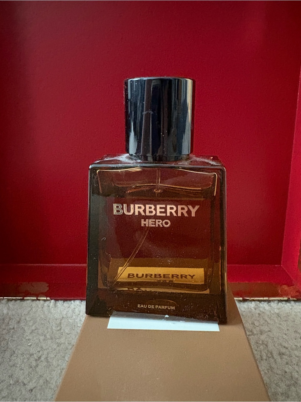 Burberry Hero Amber Brown and Black Fragrance Bottle